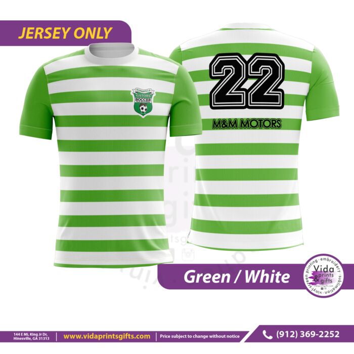 Gators-Soccer Uniform Green/White Jersey Only JMVS-Active Cloth Thumbnail