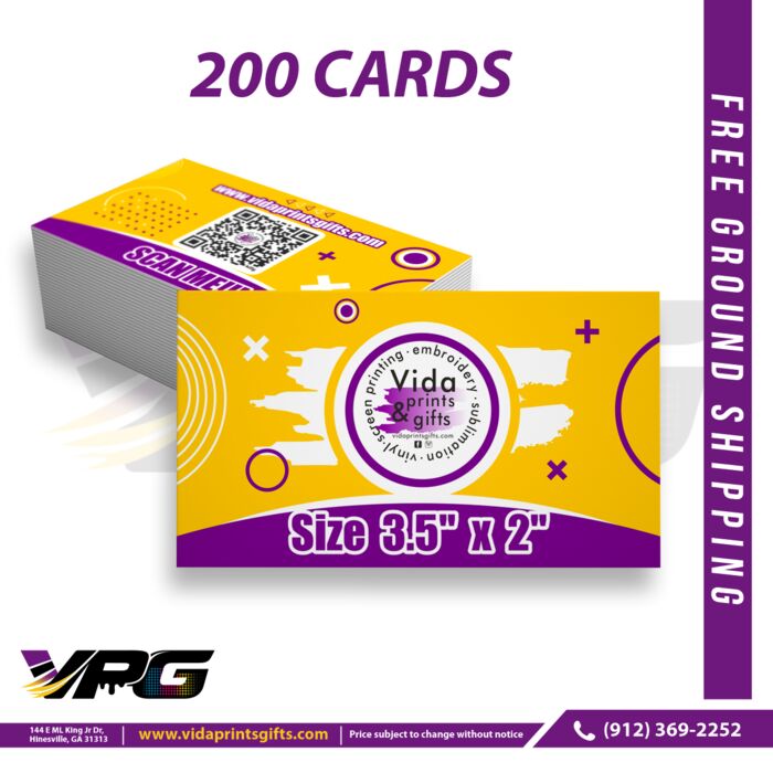 200 Business Cards, 3.5"x2", Full Color, 2 Sided, 14pt Thumbnail