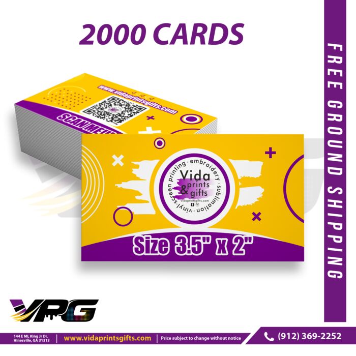 2000 Business Cards, 3.5"x2", Full Color, 2 Sided, 14pt Thumbnail