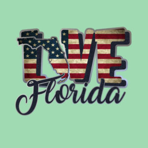 Love-Flag Florida 100% Cotton Design