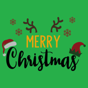 5000BGreenMerryChristmaSantaElfReindeer - Youth 5.3oz Cotton T-Shirt Design