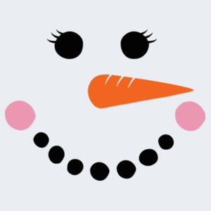 5000BWhiteSnowManWomenSmileDesign02 - Youth 5.3oz Cotton T-Shirt Design