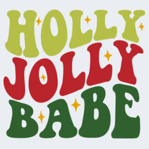 5000LWhiteHollyJollyBabe - Ladies 5.3oz Heavy Cotton T-Shirt Design