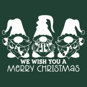 LPC450VLSForestGreenWeWishMerryChristmas - Ladies Long Sleeve Fan Favorite V Neck Tee Design