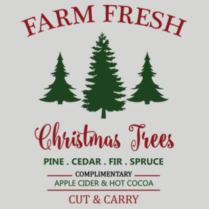 PC450SilverFarmFreshChristmasTrees - P&C Unisex 4.5oz Fan Favorite Cotton T-Shirt PC450 Design