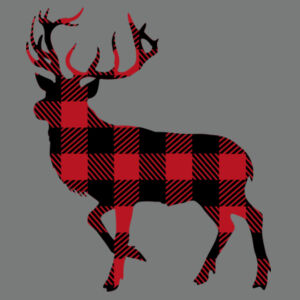 PC381LS, Unisex, 50/50 Poly,Long Sleeve Performance Blend Tee,Deer Buffalo Plaid Design