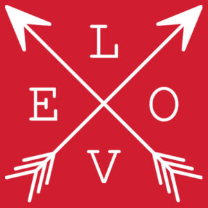 Bella Canvas Ladies, Relaxed Jersey Short Sleeve V-Neck Tee, Love With Arrows White Design