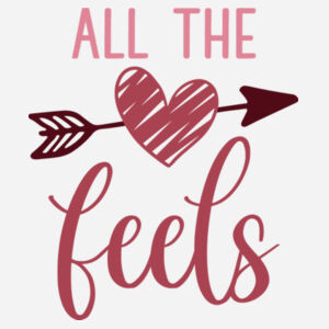 Port & Company Ladies, Core Cotton Tee, Long Sleeve,  All The Feels Design