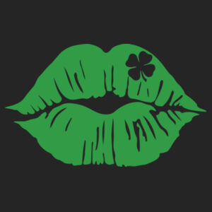 LPC450, Port & Company® Ladies Fan Favorite Tee, Kiss Lips For St Patricks Day Design