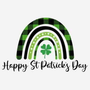 LPC54LS, Port & Company, Ladies Long Sleeve Core Cotton Tee, St Patricks Day Boho Rainbow Design