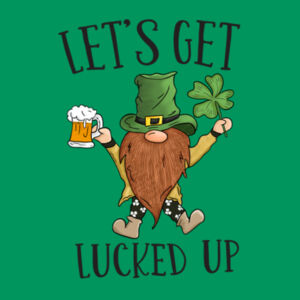 LPC54V, Port & Company, Ladies Core Cotton V-Neck Tee, Lets Get Lucked Up Design