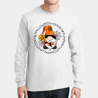 G8400, DryBlend, Unisex, 50 Cotton/50 Poly	, Long Sleeve, Words Halloween Gnomes Thumbnail