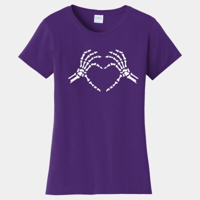 LPC450, Fan Favorite Tee, Ladies, 100% Cotton Ring Spun, Soft feel, Short-Sleeve, Skeleton Hand Sign 3 Thumbnail
