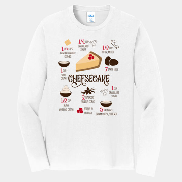 PC450LSWhiteCheesecake - P&C Unisex Long Sleeve Fan Favorite T-Shirt PC450LS Thumbnail