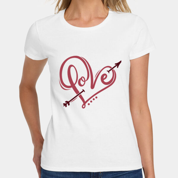 5000 Ladies, Heavy Cotton, 100% Cotton, Short Sleeve, Love Arrow Thumbnail