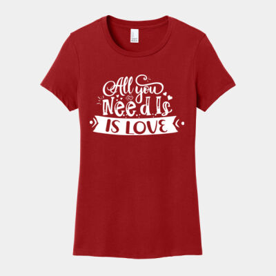District Ladies, Perfect Weight Tee, Short Sleeve, All You Need Is Love Thumbnail
