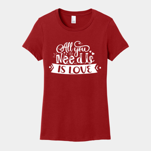 District Ladies, Perfect Weight Tee, Short Sleeve, All You Need Is Love Thumbnail