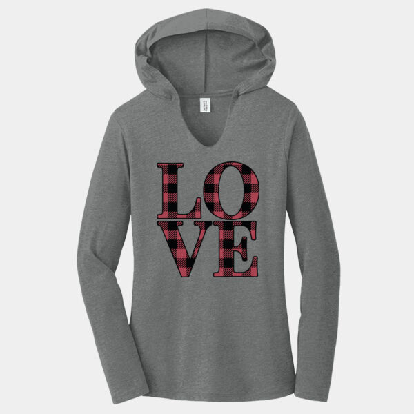 District Ladies, Perfect Tri, Long Sleeve Hoodie, Love Buffalo2 Thumbnail