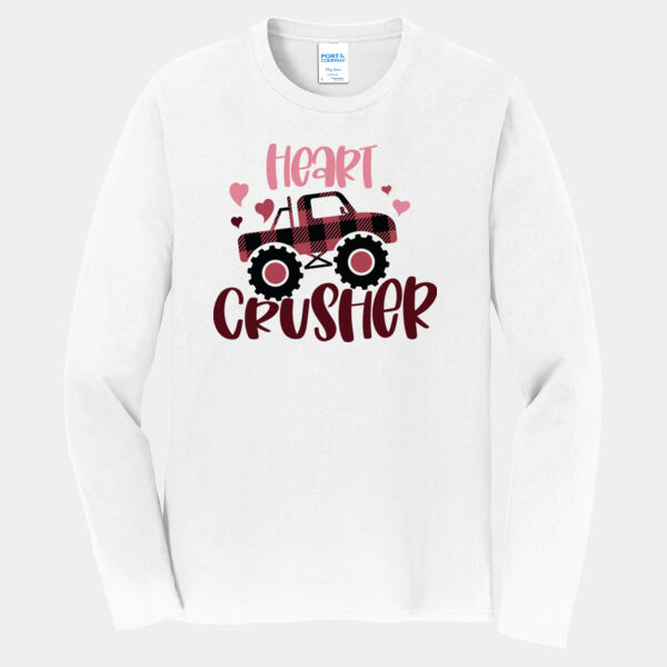Port & Company Unisex, Fan Favorite Tee, Long Sleeve, Heart Crusher Thumbnail