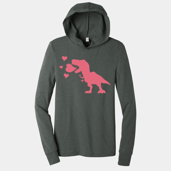 Bella Canvas Unisex, Jersey, Long Sleeve, Loveasaurus Thumbnail