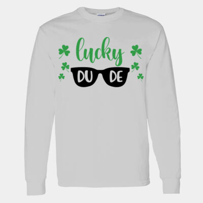 5400 Gildan-Heavy Cotton, 100% Cotton Long Sleeve, Lucky Dude Thumbnail