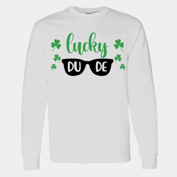 5400 Gildan-Heavy Cotton, 100% Cotton Long Sleeve, Lucky Dude Thumbnail