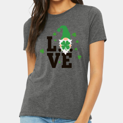 BC6413, BELLA+CANVAS, Women’s Relaxed Triblend Tee, St Patrick Gnome Love Thumbnail