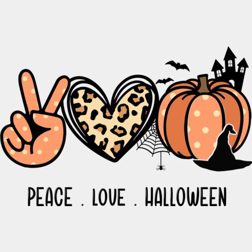 Peace Love halloween Design 01 Thumbnail