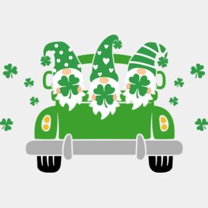 St patricks day gnomes riding truck Thumbnail
